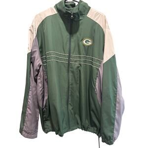 Green Bay Packers Reebok Windbreaker XL NFL Team Jacket Sports Illustrated